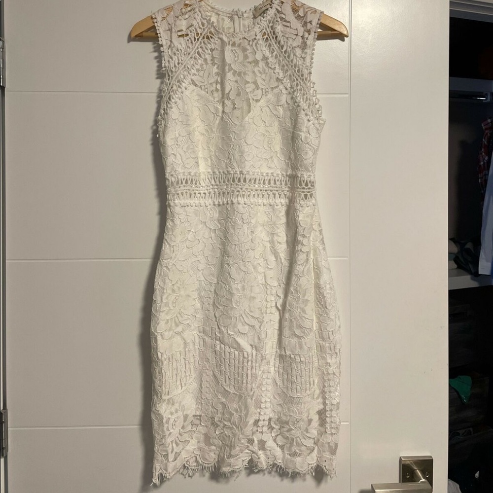 White beautiful lace dress - small